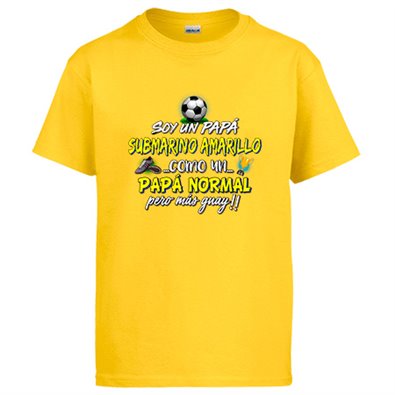 Camiseta soy un papá Submarino Amarillo como un papá normal pero más guay para aficionado al fútbol