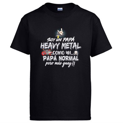 Camiseta soy un papá Heavy Metal como un papá normal pero más guay