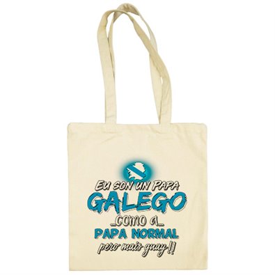 Bolsa de tela Eu son un papa Galego com a papa normal pero mais guay