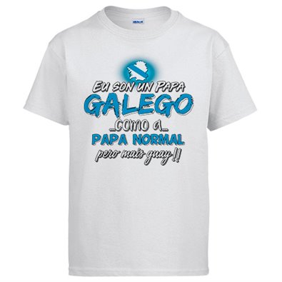 Camiseta Eu son un papa Galego com a papa normal pero mais guay