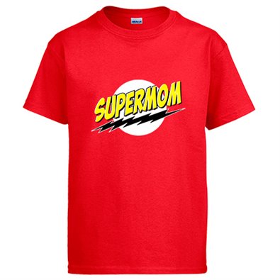 Camiseta Supermom estilo cómic