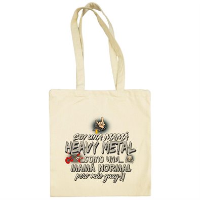 Bolsa de tela soy una mamá Heavy Metal guay