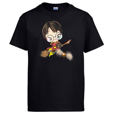 Camiseta Chibi Kawaii Harry Potter Quidditch parodia