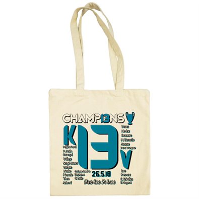 Bolsa de tela Real Madrid Champ13ns nombres de los Campeones de Europa