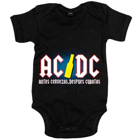 Body bebé ACDC Antes Cervezas Después Cubatas