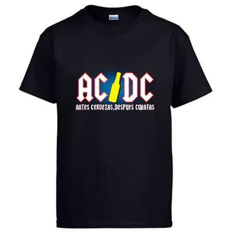 Camiseta ACDC Antes Cervezas Después Cubatas