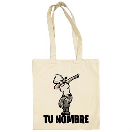 Bolsa de tela Fortnite pose Dab personalizable con nombre