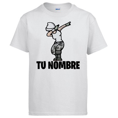 Camiseta parodia pose Dab personalizable con nombre