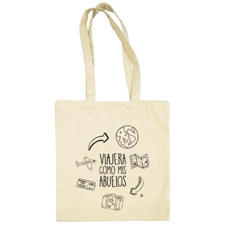 Bolsa de tela viajera como mis abuelos