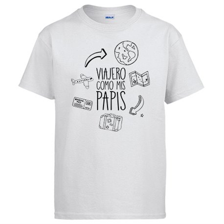 Camiseta viajero como mis papis
