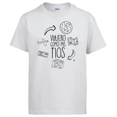Camiseta viajero como mis tios