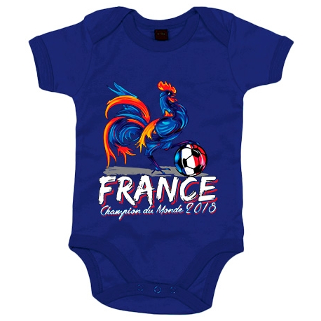 Body bebé France Champion du Monde 2018 les Bleus