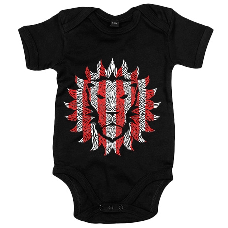 Body bebé Athletic de Bilbao dibujo león con los colores