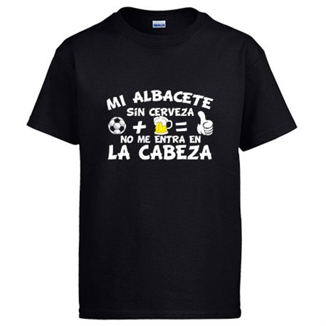 Camiseta Mi Albacete sin Cerveza no me entra en la cabeza