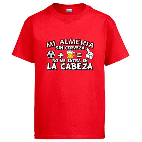 Camiseta Mi Almería sin Cerveza no me entra en la cabeza