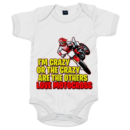 Body bebé Motocross I Am Crazy