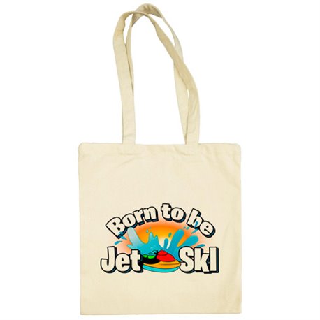 Bolsa de tela Born To Be Jet Ski dibujo