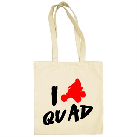 Bolsa de tela I Love Quad silueta